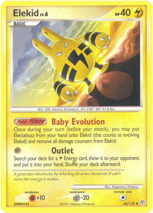 Pokemon Elekid 48/130 Diamond & Pearl