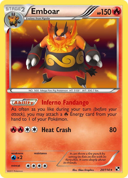 Pokemon Emboar 20/114 Black & White