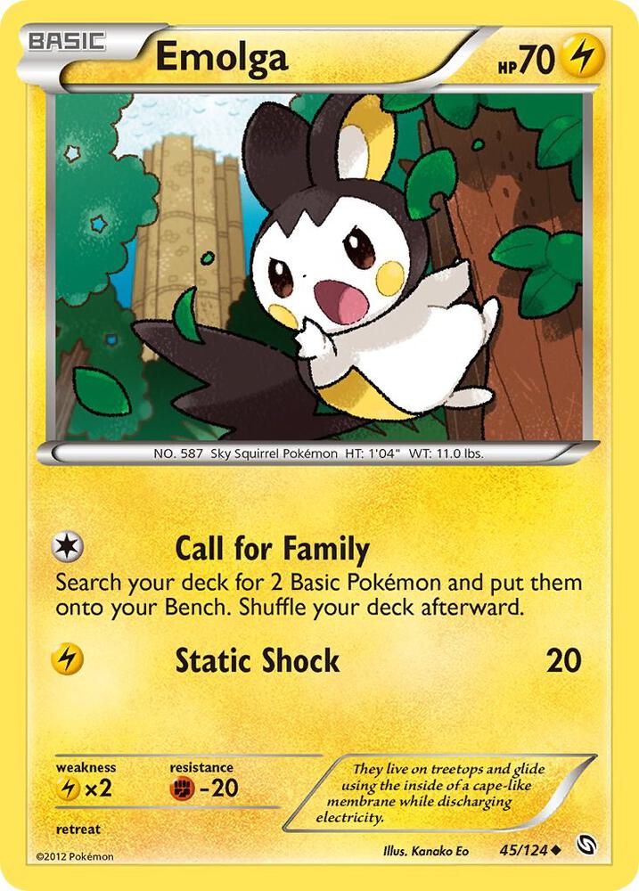 Pokemon Emolga 45/124 Dragons Exalted