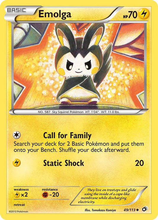 Pokemon Emolga 49/113 Legendary Treasures