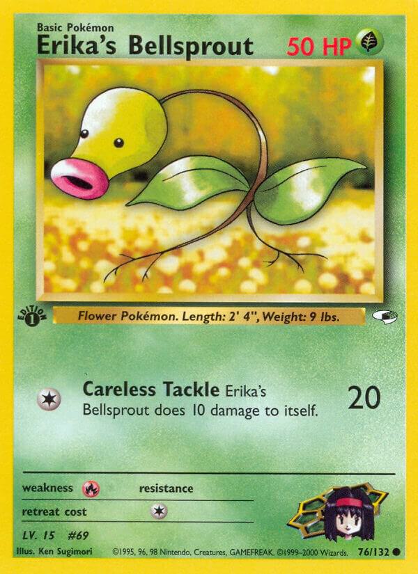Pokemon Erika's Bellsprout 76/132 Gym Heroes