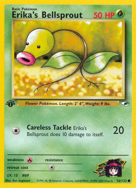 Pokemon Erika's Bellsprout 76/132 Gym Heroes