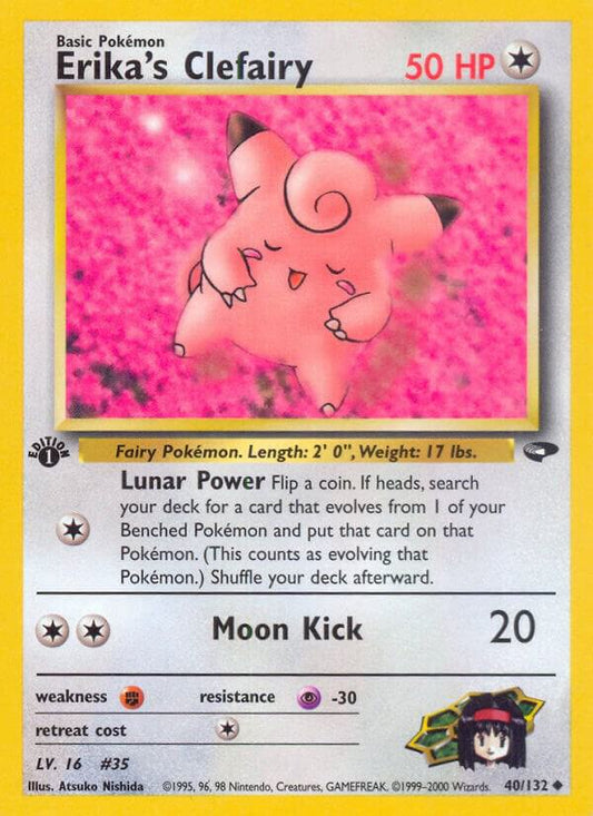 Pokemon  Erika's Clefairy 40/132 Gym Challenge