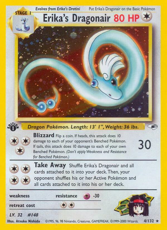 Pokemon Erika's Dragonair 4/132 Gym Heroes