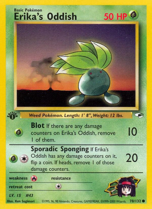 Pokemon Erika's Oddish 78/132 Gym Heroes