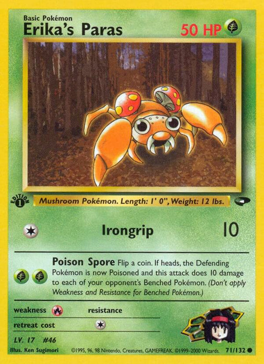 Pokemon  Erika's Paras 71/132 Gym Challenge
