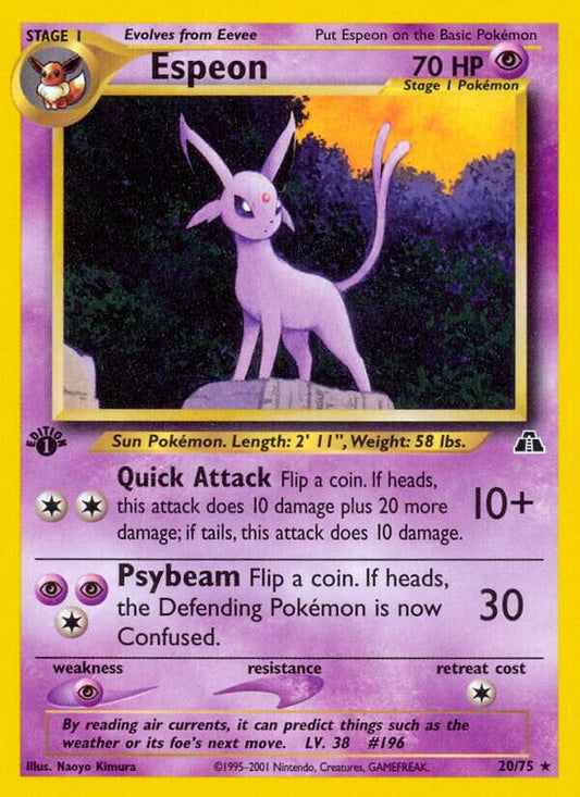 Pokemon Espeon 20/75 Neo Discovery
