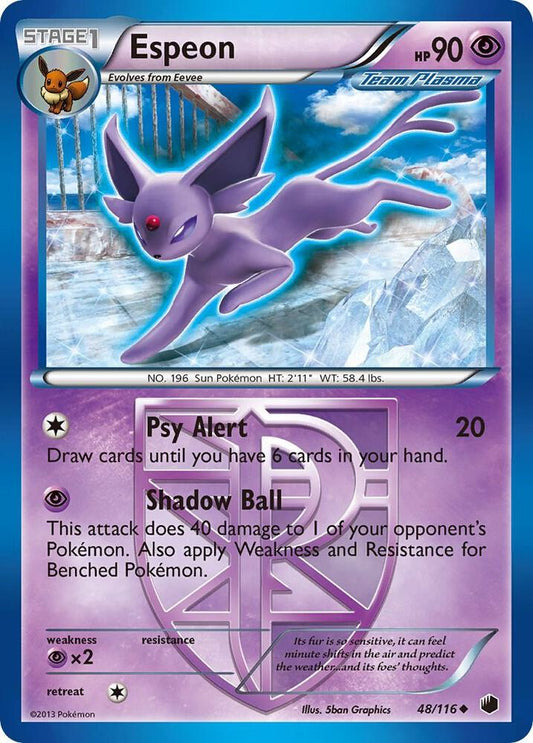 Pokemon Espeon 48/116 Plasma Freeze