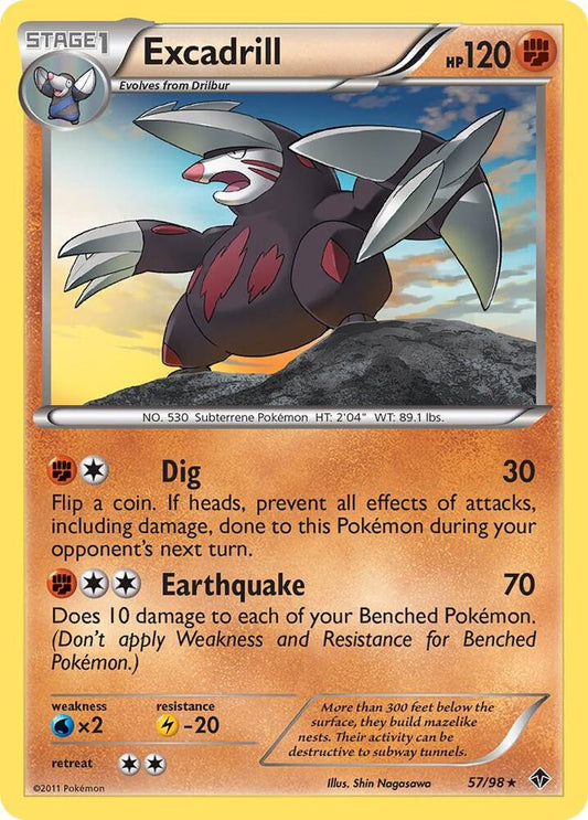 Pokemon Excadrill 57/98 Emerging Powers