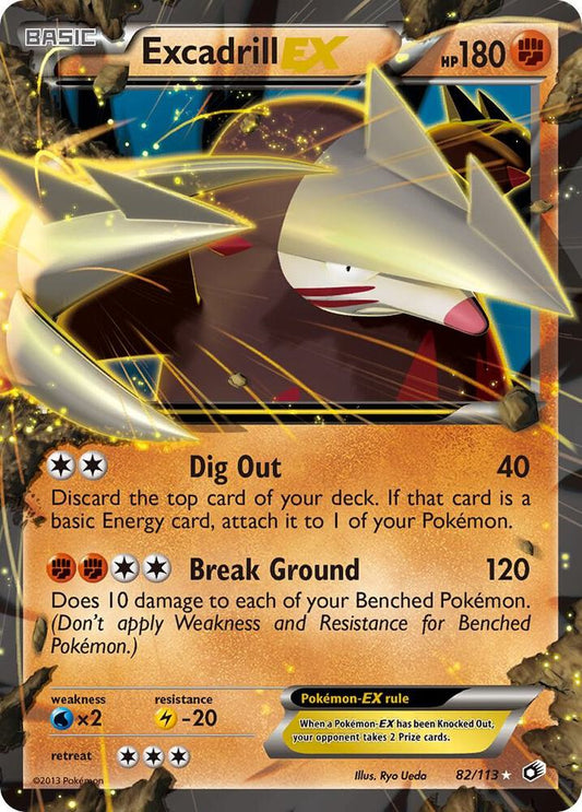 Pokemon Excadrill EX 82/113 Legendary Treasures