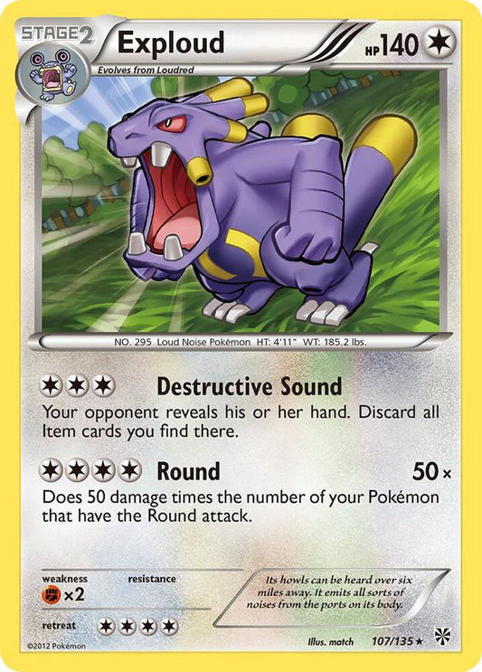 Pokemon Exploud 107/135 Plasma Storm