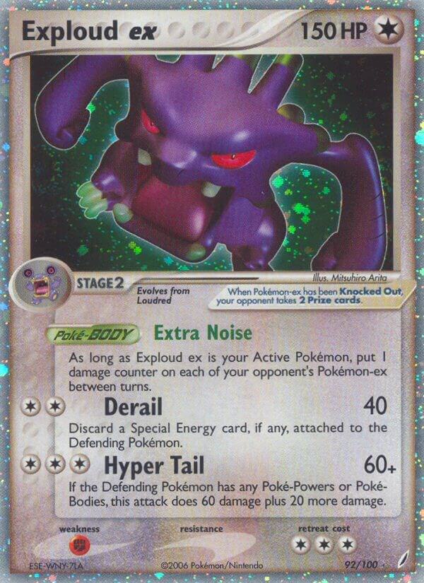 Pokemon Exploud ex 92/100 Crystal Guardians