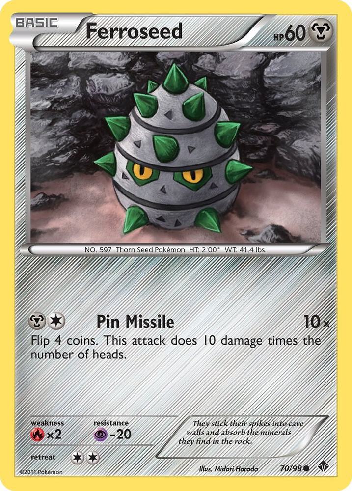 Pokemon Ferroseed 70/98 Emerging Powers