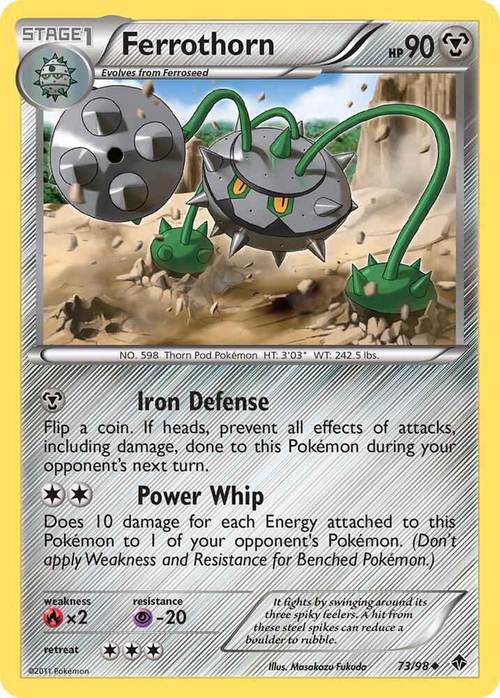 Pokemon Ferrothorn 73/98 Emerging Powers
