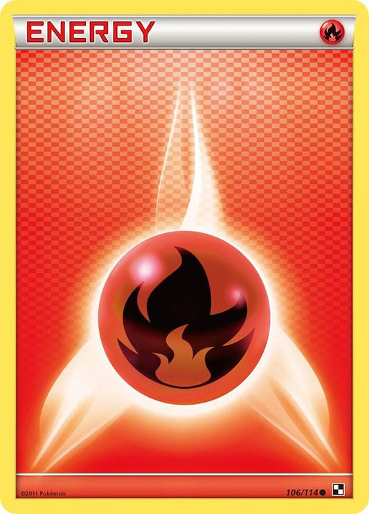 Pokemon Fire Energy 106/114 Black & White
