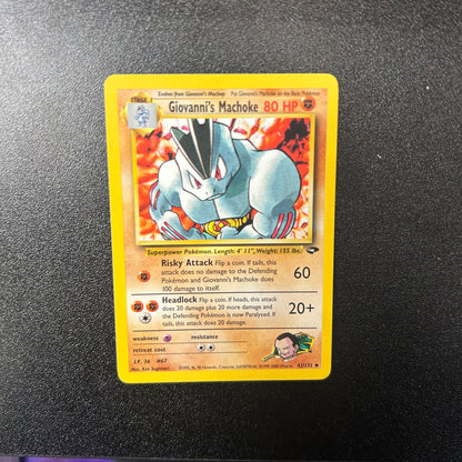 Pokemon TCG Giovanni's Machoke 42/132 Gym Challenge