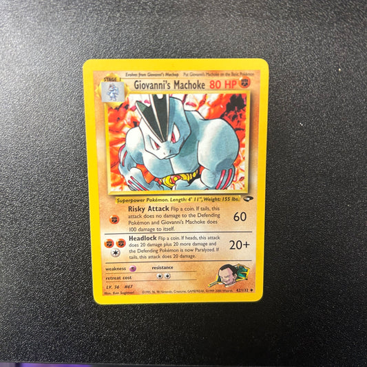 Pokemon TCG Giovanni's Machoke 42/132 Gym Challenge