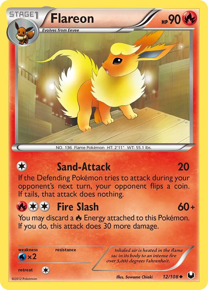 Pokemon Flareon 12/108 Dark Explorers