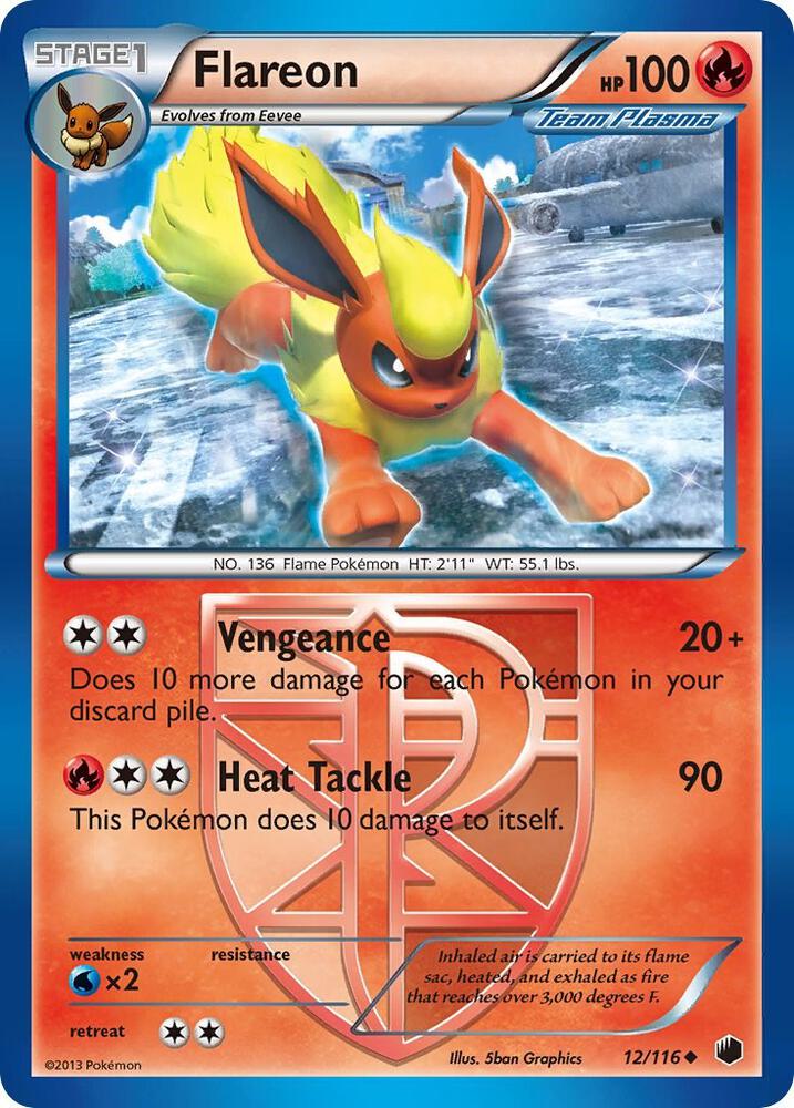 Pokemon Flareon 12/116 Plasma Freeze