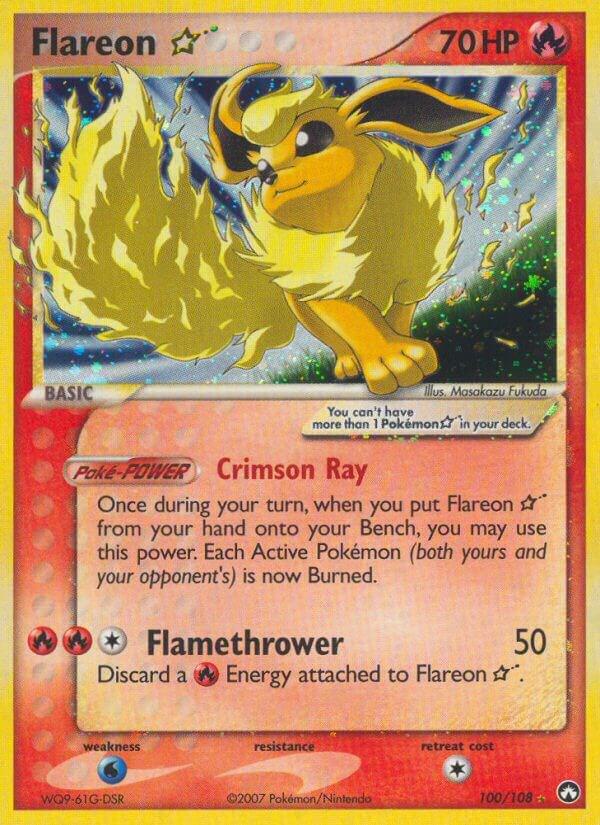 Pokemon Flareon Gold Star 100/108 Power Keepers