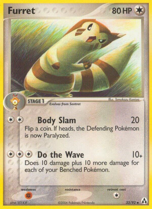 Pokemon Furret 33/92 Legend Maker