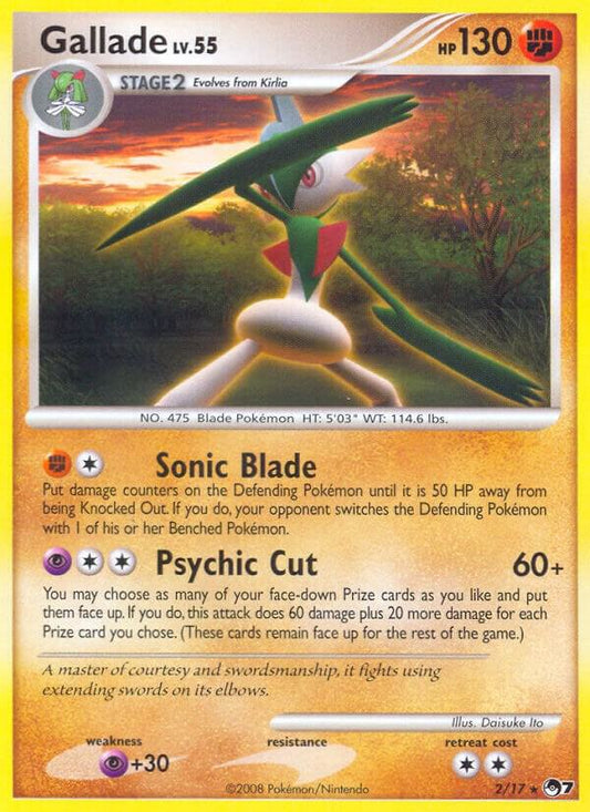 Pokemon Gallade 2/17 POP Series 7