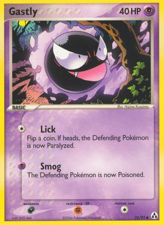 Pokemon Gastly 52/92 Legend Maker