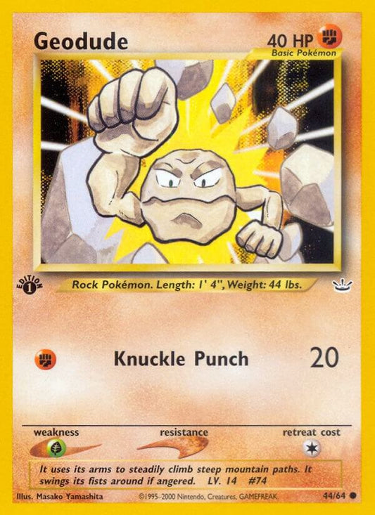 Pokemon Geodude 44/64 Neo Revelation