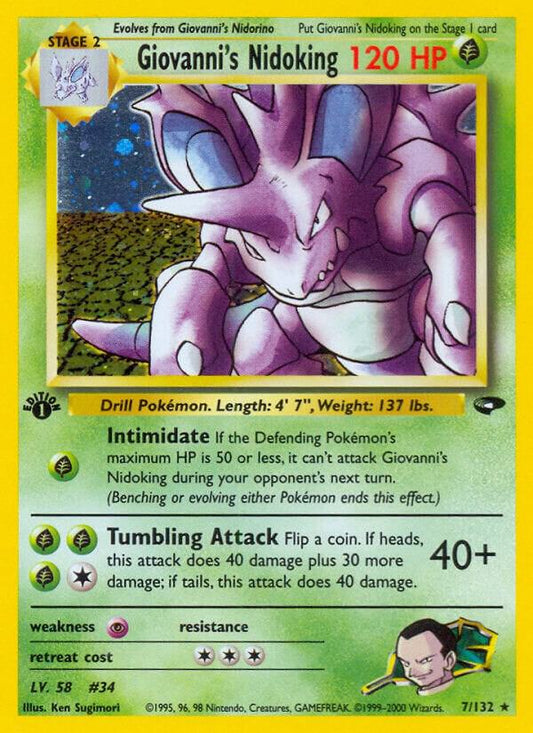 Pokemon  Giovanni's Nidoking 7/132 Gym Challenge