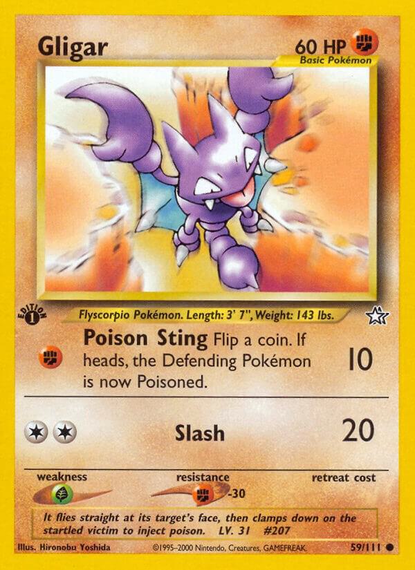 Pokemon Gligar # 59 Neo Genesis