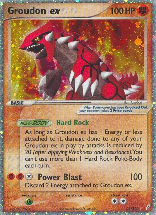 Pokemon Groudon ex 93/100 Crystal Guardians