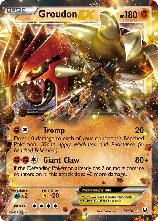 Pokemon Groudon EX 54/108 Dark Explorers