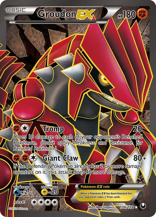 Pokemon Groudon EX 106/108 Dark Explorers