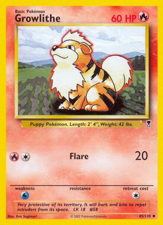 Pokemon Growlithe 45/110 Legendary Collection