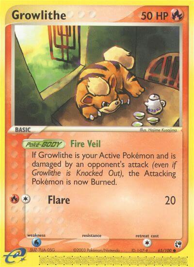 Pokemon Growlithe 65/100 Sandstorm