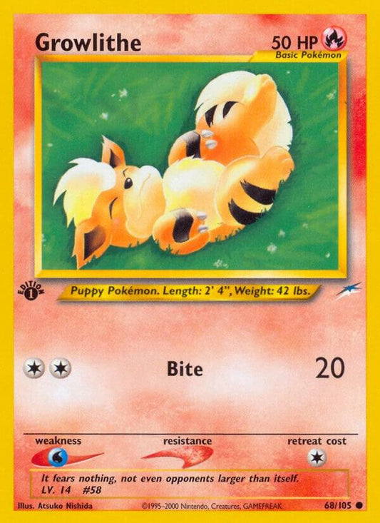 Pokemon Growlithe 68/105 Neo Destiny