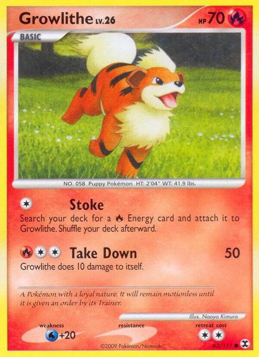 Pokemon Growlithe 63/111 Rising Rivals