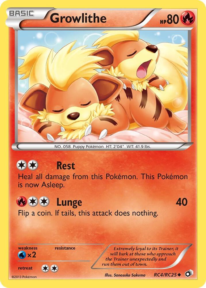 Pokemon Growlithe RC4/RC25 Legendary Treasures