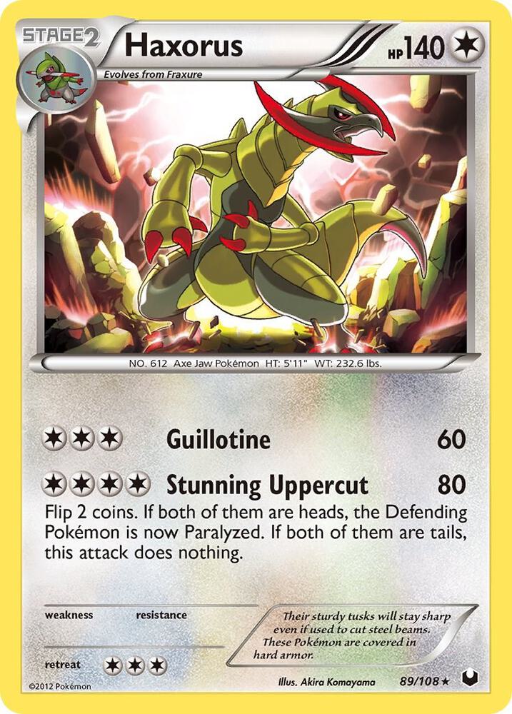 Pokemon Haxorus 89/108 Dark Explorers