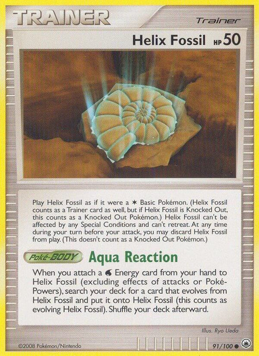 Pokemon Helix Fossil 91/100 Majestic Dawn