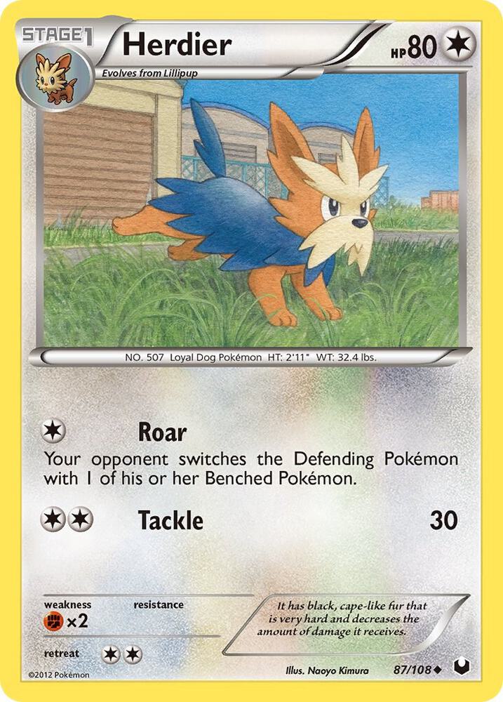 Pokemon Herdier 87/108 Dark Explorers