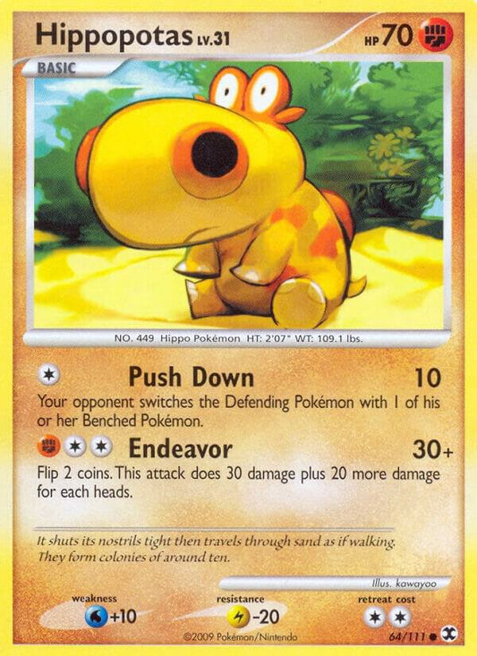 Pokemon Hippopotas 64/111 Rising Rivals