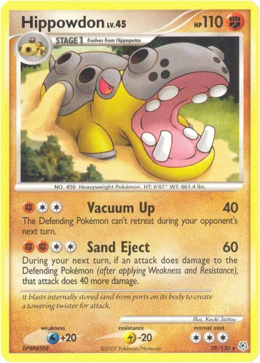 Pokemon Hippowdon 29/130 Diamond & Pearl