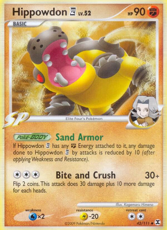 Pokemon Hippowdon E4 42/111 Rising Rivals