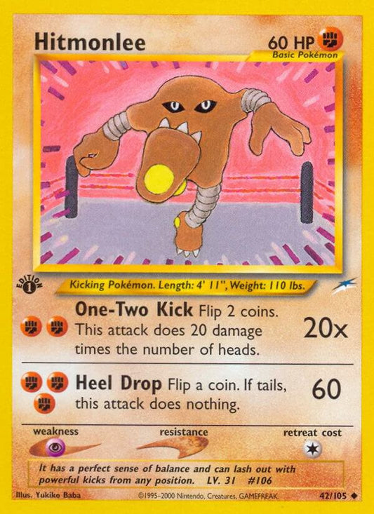 Pokemon Hitmonlee 42/105 Neo Destiny