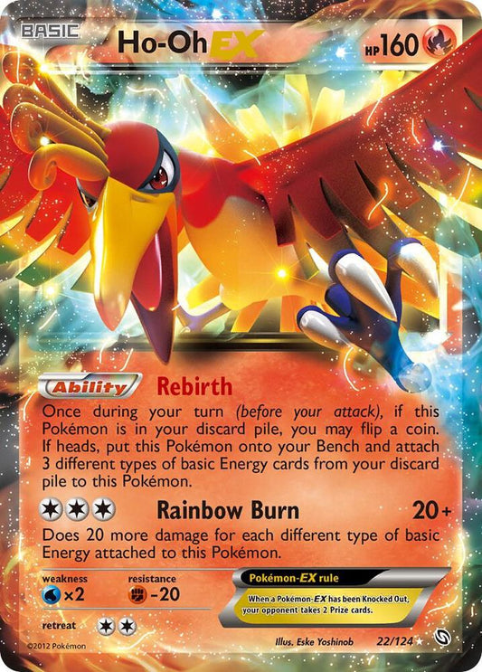 Pokemon Ho-Oh EX 22/124 Dragons Exalted