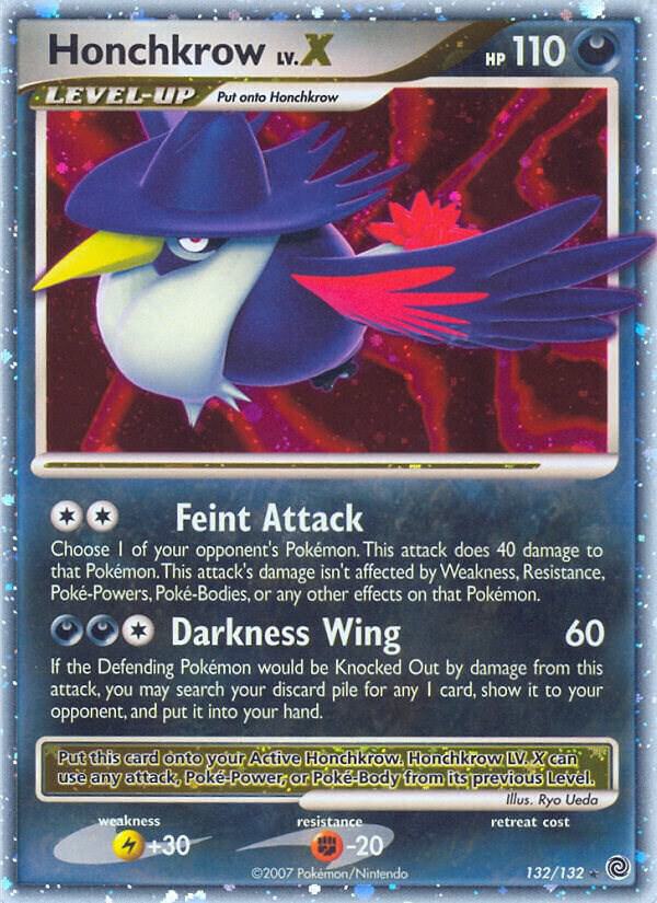 Pokemon Honchkrow LV.X 132/132 Secret Wonders