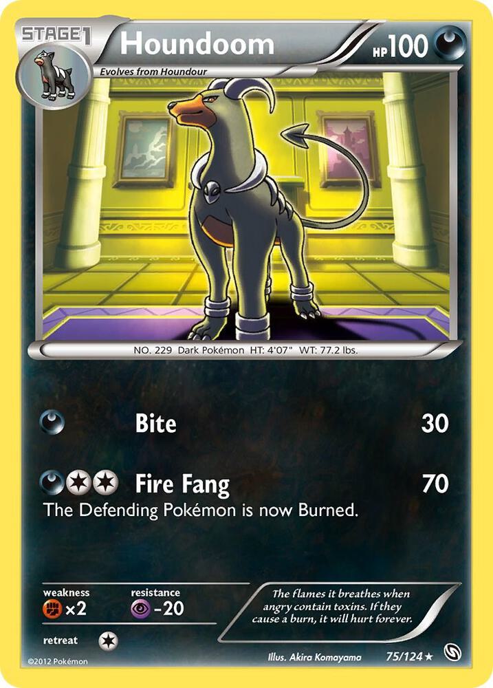 Pokemon Houndoom 75/124 Dragons Exalted