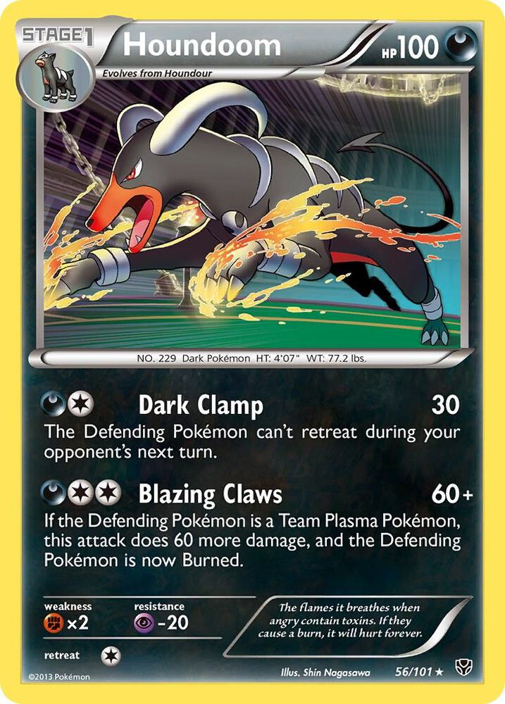 Pokemon Houndoom 56/101 Plasma Blast