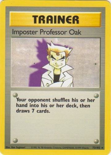 Pokemon Imposter Professor Oak #73 Base Set